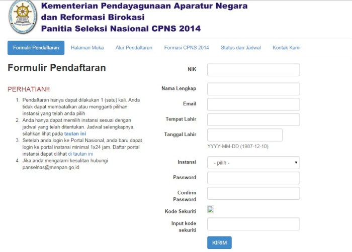 Cpns pendaftaran formulir yang bingkaiberita terbaru kisi secara tata anda soal lowongan 2022 tes berkenaan menpan isikan mengisi harus mengikuti