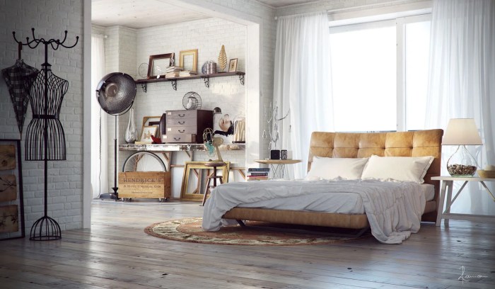 Tips memilih furnitur kamar tidur industrial